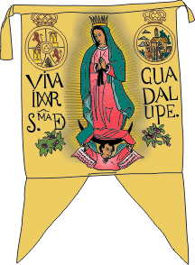 [Banner of the Virgen de Guadalupe flown by Miguel Hidalgo y Costilla: 1810. By Juan Manuel Gabino villasc&aacute;n]
